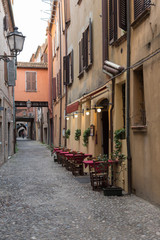 Ancient trattoria in the downtown of Ferrara city