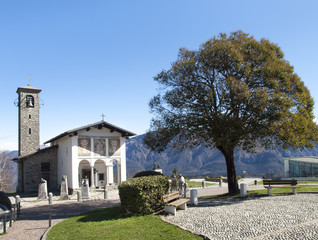 Fototapeta na wymiar Sanctuary of the Madonna del Ghisallo