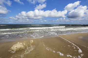 Baltic Sea in Kolobrzeg in Poland