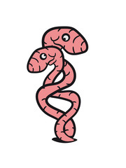 Fototapeta premium couple love worm friends team cuddle embraced hole