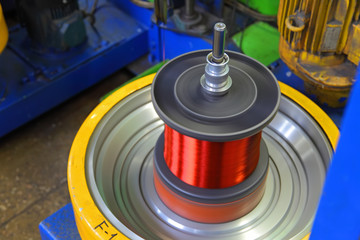 copper cable factory. machine Background