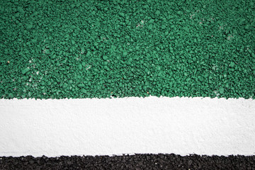 green road surface texture background and white painted line