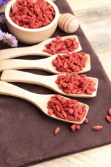 Dry red dried goji berries