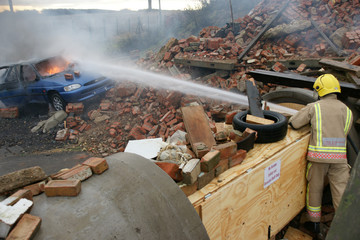 disaster zone earthquake destruction