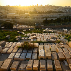 The sun sets over Jerusalem