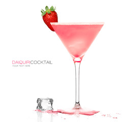 Daiquiri Frozen Cocktail isolated on White