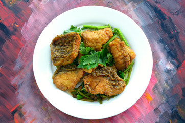 stir fried sea bass with celery