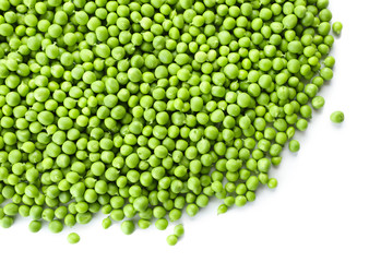 Fototapeta na wymiar Heap of fresh green peas close up