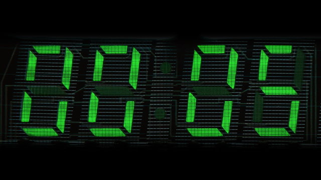 Green luminescent electronic timer with control grid