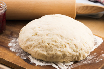 fresh dough ready for baking