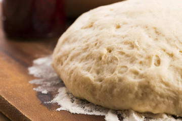 fresh dough ready for baking
