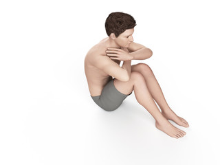 Obraz premium exercise illustration - negative situp