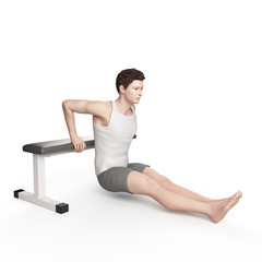 exercise illustration - bench dip