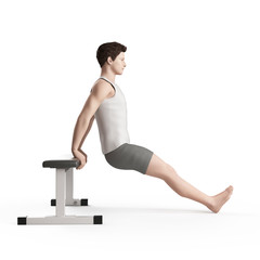 exercise illustration - bench dip