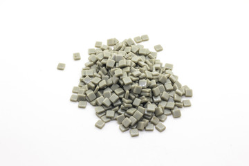 Plastic mosaic tile on white background