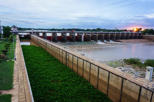 view of Chao Phraya Dam, Thailand