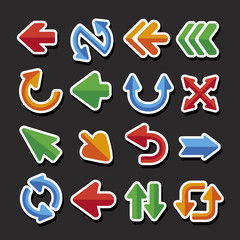 lovely colorful arrows set button