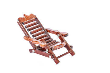 wooden chair isolated on white background.