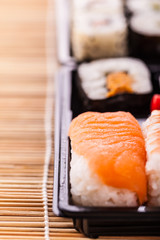 sushi box closeup