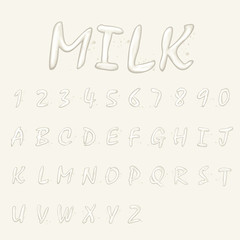 milk alphabets and numbers collection