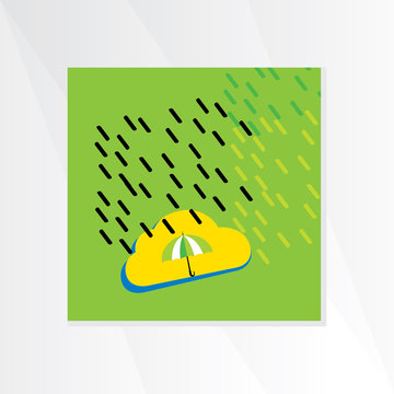 monsoon season concept vector illustration 