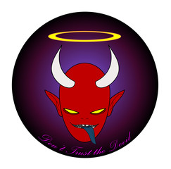 The Devil (logo), a vector illustration of the devil logo (editable).