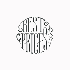 Best price, sale, clearance and discounts label