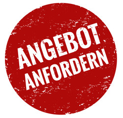 Angebot anfordern Stempel rot grunge button