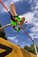 Hochspringerin in der Leichtathletik