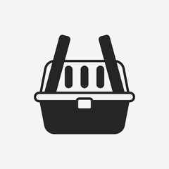 pet dog travel cage icon