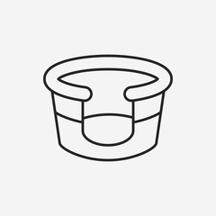 pet bed line icon