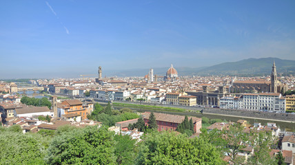 Blick auf Florenz von der berühmten Piazzale Michelangelo aus