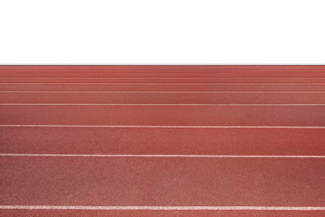 Running track isolated on white