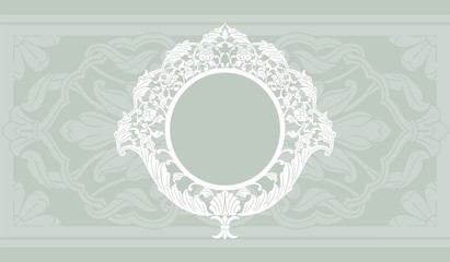 wedding card design, paisley floral pattern , India