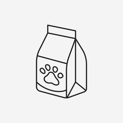 pet dog food line icon