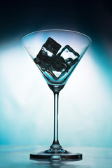 Wineglass with ice
