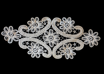 Handmade Macrame Isolated on Black