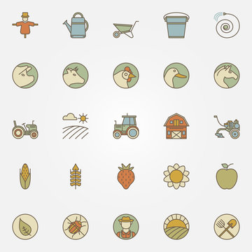 Agriculture icons collection