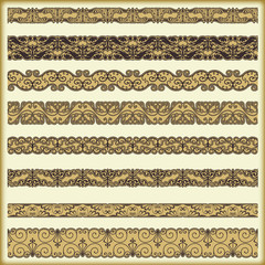 Vintage border set for design 
