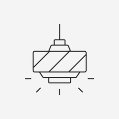 Fototapeta premium lamp line icon