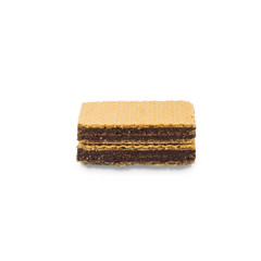 Wafers with chocolate on a white background,clipping path