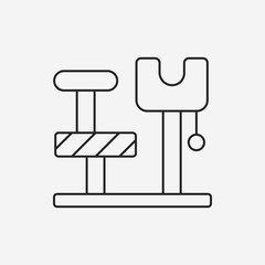 cat tree line icon
