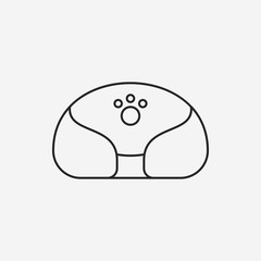 pet pillow line icon