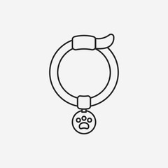dog chains line icon