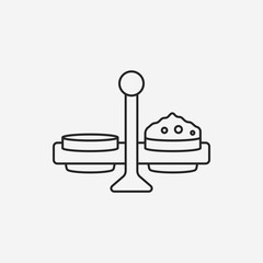 pet dog food line icon