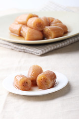 boiled bananas in syrup