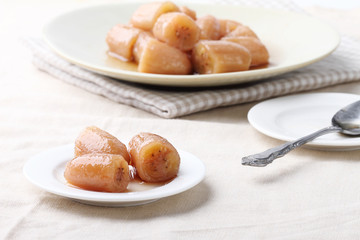boiled bananas in syrup