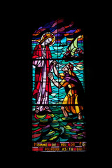Vitrail de l'église , La Guérinière, Noimoutier, Vendée 