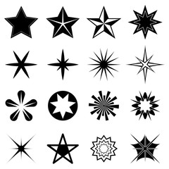 Stars icons set