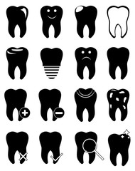 Teeth icons set